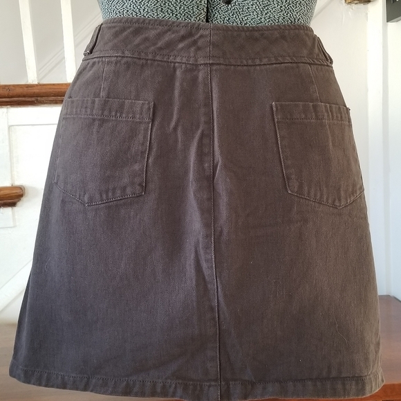 Garnet Hill Gray Moleskin Skirt sz 14 - Picture 3 of 6